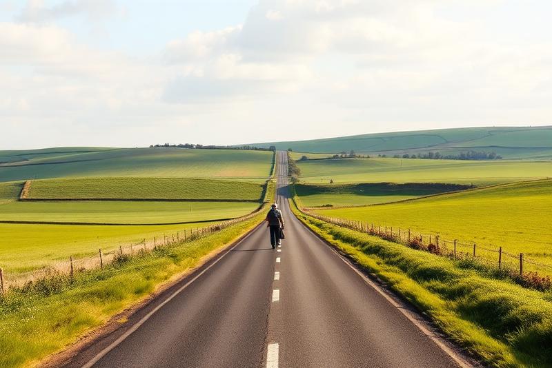 countryside road walk — 5,000 steps walk