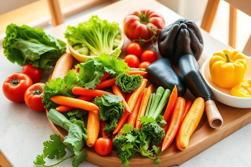 Fresh vegetables and nutritious food for an active lifestyle
