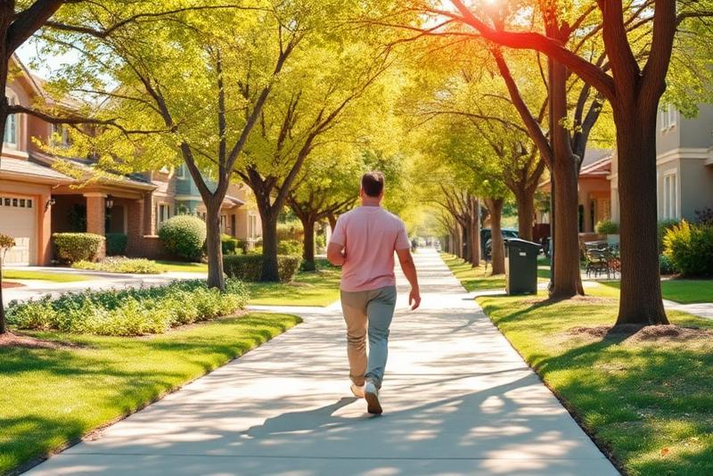suburban walking routine — 7-mile walk