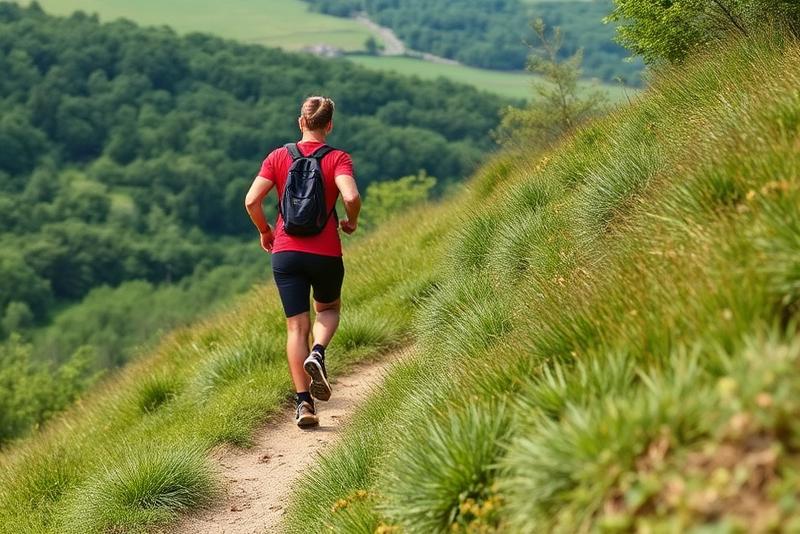 uphill walking exercise — 3,000 steps walk